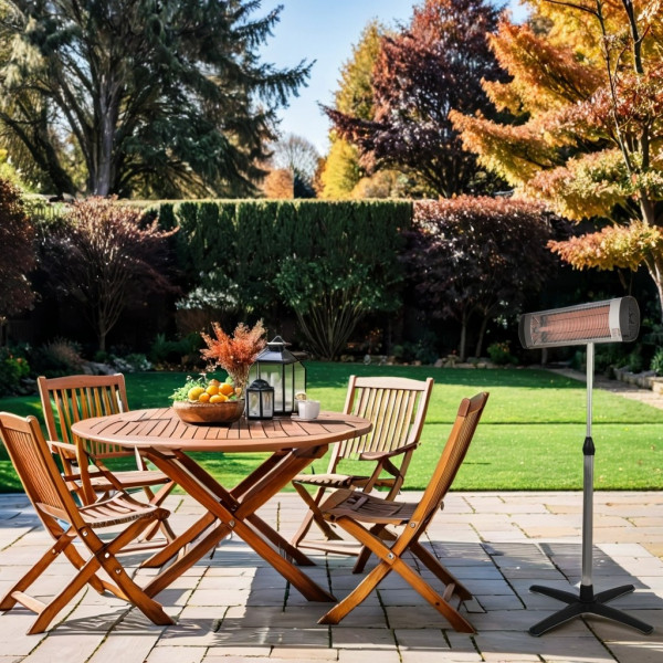 Фото - Обігрівач інфрачервоний UFO BASIC UFO-YU18EN 1800 у комплекті з металевим кріпленням до стіни, з ніжкою