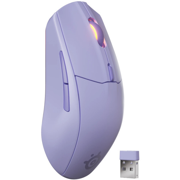 Фото - Миша бездротова ігрова SteelSeries Rival 3 Gen 2 Wireless RGB Lavender (62525)