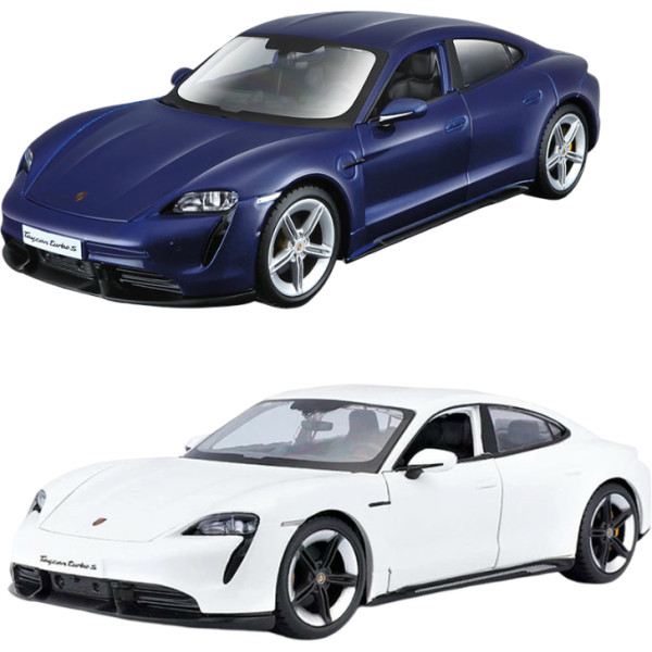 Фото - Автотранспорт Bburago PORSCHE TAYCAN TURBO S (асорті синій, білий, 1:24) (18-21098)