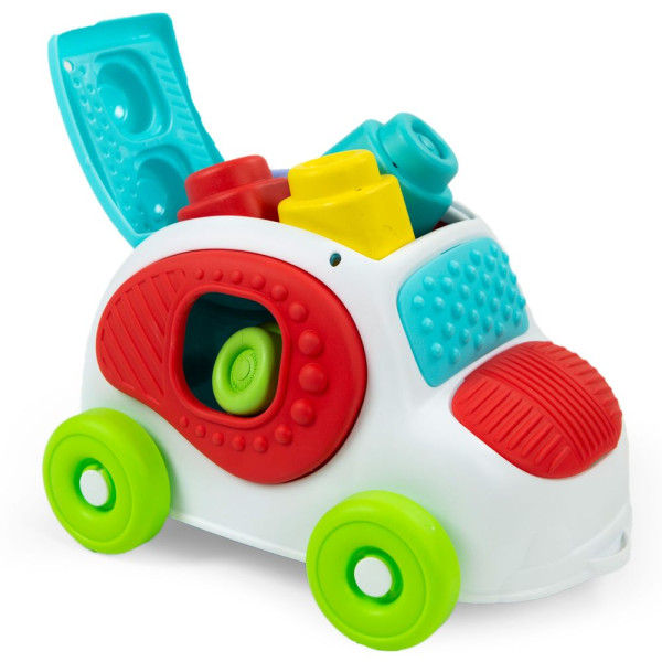 Фото - Сортер Clementoni з конструктором Clementoni Sensory Car серія Soft Clemmy 8 деталей (17315)