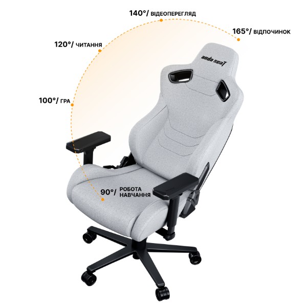Фото - Кресло для геймеров Anda Seat Kaiser Frontier XL Grey fabric (AD12YXL-17-G-F-G02)