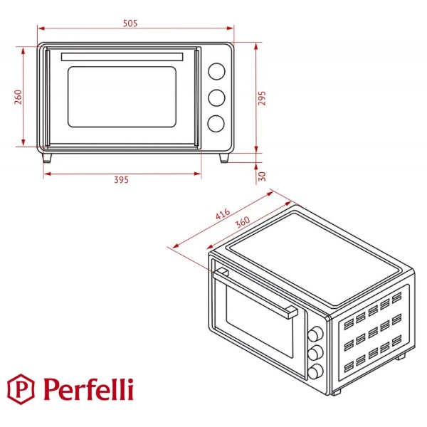 Фото - Печь электрическая Perfelli LAGGIO 37 BLACK RETRO