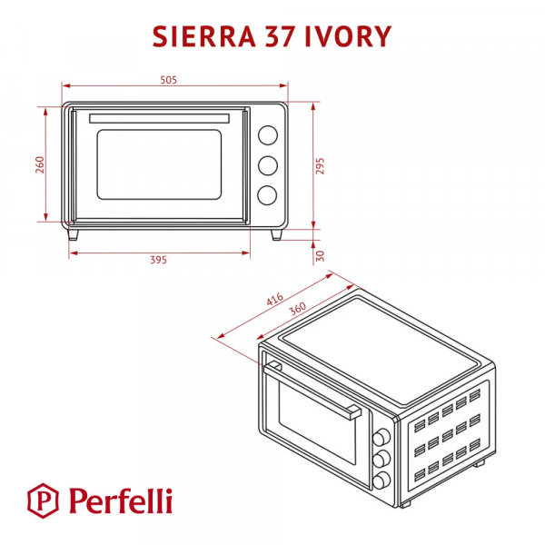 Фото - Піч електрична Perfelli SIERRA 37 IVORY