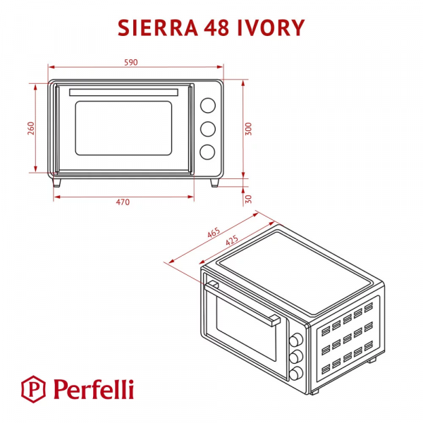 Фото - Піч електрична Perfelli SIERRA 48 IVORY