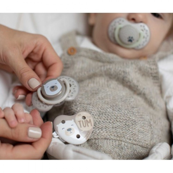 Фото - Симетрична пустушка Lovi Buddy bear силиконовая, 2 шт. (22/865)