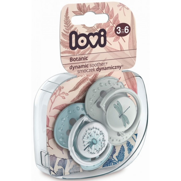 Фото - Симетрична пустушка Lovi Botanic Botanic для хлопчика силіконова, 2 шт. (22/870boy)