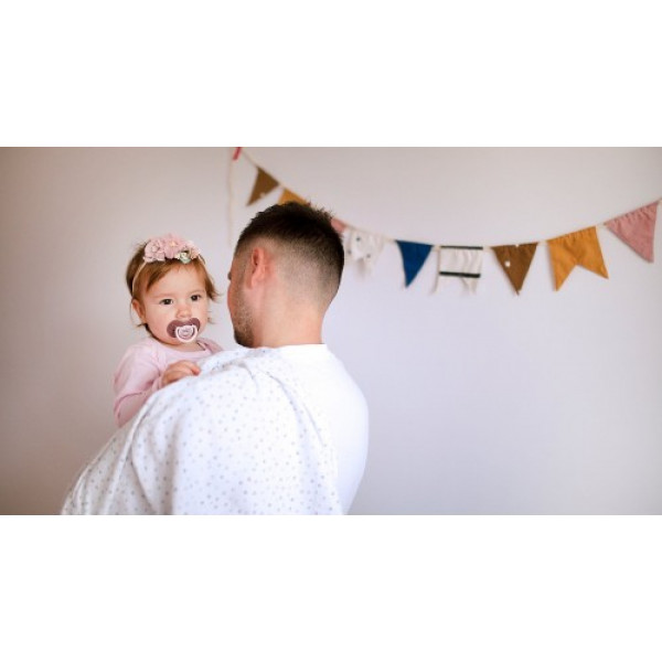 Фото - Симетрична пустушка Lovi Botanic Botanic для дівчинки силіконова 18 + міс., 2 шт. (22/875girl)