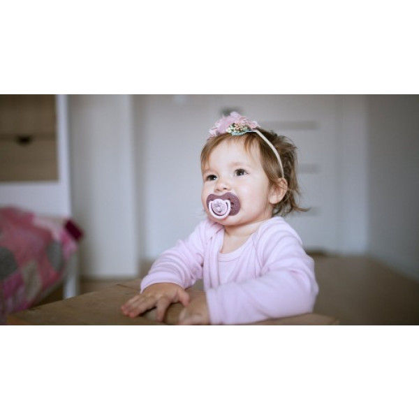 Фото - Симетрична пустушка Lovi Botanic Botanic для дівчинки силіконова 18 + міс., 2 шт. (22/875girl)