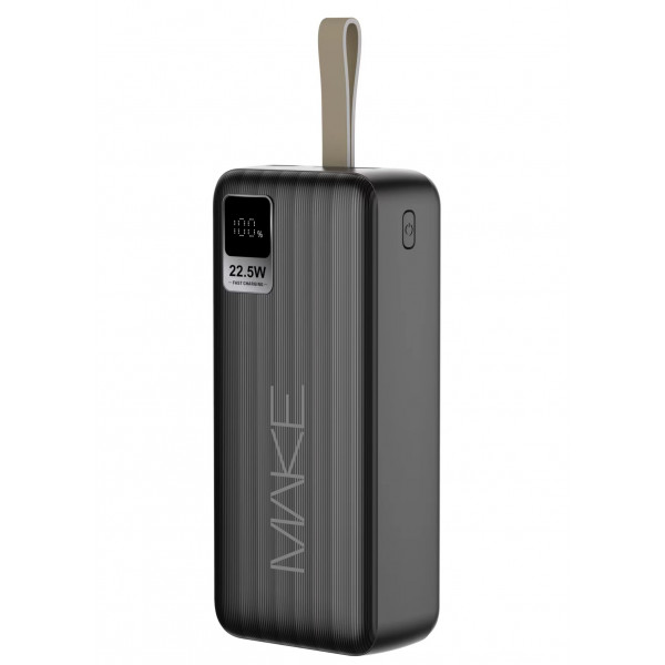 Фото - Батарея мобільна MAKE 22.5W PD+QC 30000 mAh Black (MPB-301BK)
