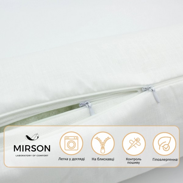 Фото - Подушка валик MirSon №8347 Naturale Line 11-2107 White BamBoo 100х20 см (2200006250722)