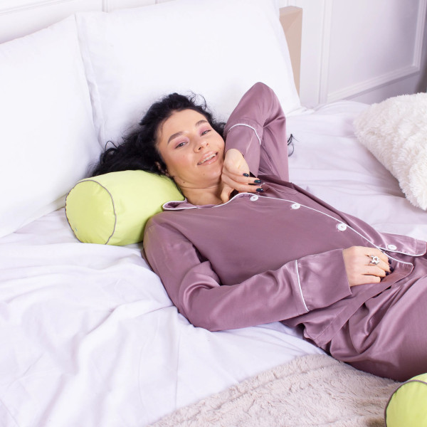 Фото - Подушка валик MirSon №8371 Naturale Line 12-0714 Daniela BamBoo 100х20 см (2200006252160)