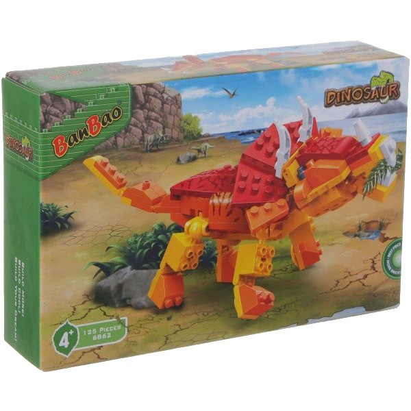 Фото - Пластиковий конструктор Banbao "Динозаври" (125 елм.) Трицератопс (6862) Фото - Пластиковий конструктор Banbao "Динозаври" (125 елм.) Трицератопс (6862)