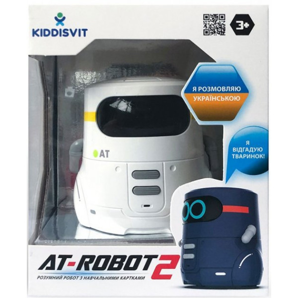Фото - Інтерактивний робот AT-Robot з сенсорним керуванням та навчальними картками 2 Білий (AT002-01-UKR)