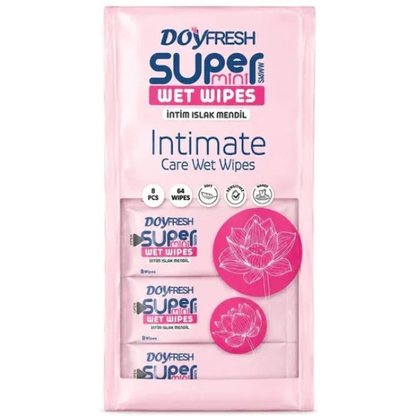 Фото - Салфетки гигиенические влажные Doyfresh д/интимной гигиены 8x8 шт. (8684877997186)