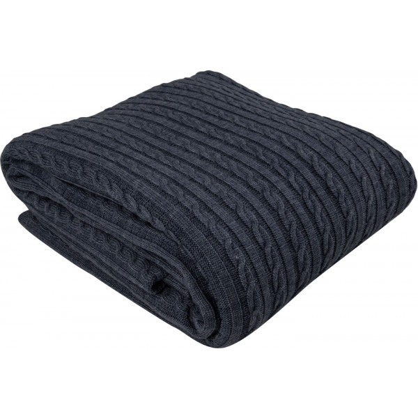 Фото - Плед евро косы SOFT синий меланж 220х240 см (013910)