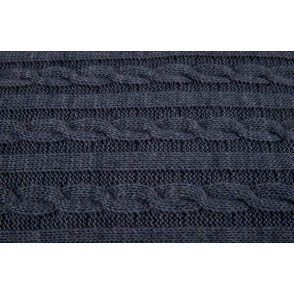 Фото - Плед евро косы SOFT синий меланж 220х240 см (013910)