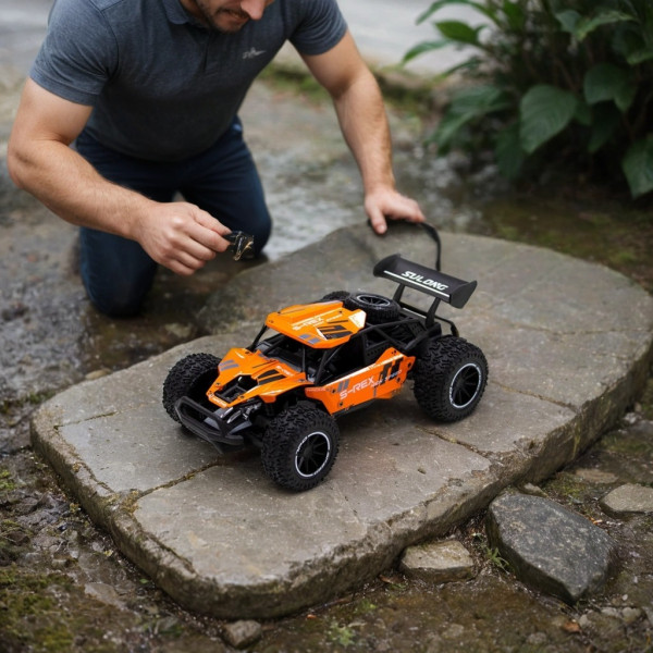 Фото - Радіокерована машинка Sulong Toys METAL CRAWLER з р/к - S-REX (оранжевий, метал. корпус, акум.3,7V, 1:16) (SL-230RHO)