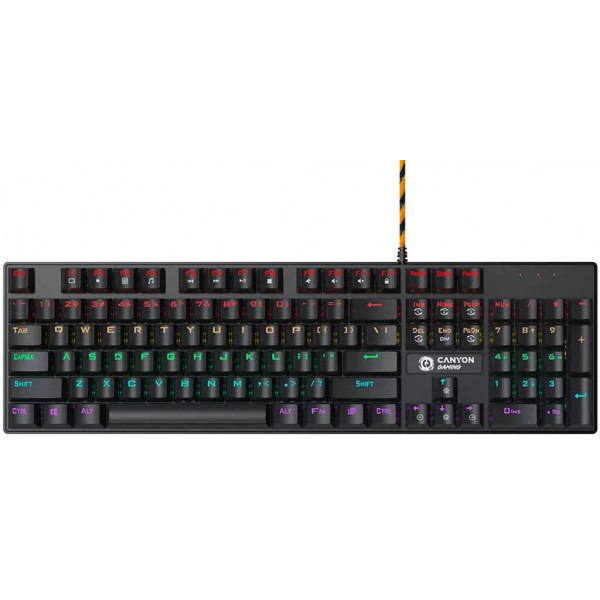 Фото - Клавиатура проводная игровая Canyon Deimos GK-4 Rainbow LED ENG/UKR Black (CND-SKB4-US)
