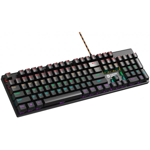 Фото - Клавиатура проводная игровая Canyon Deimos GK-4 Rainbow LED ENG/UKR Black (CND-SKB4-US)