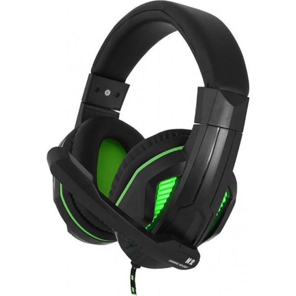 Фото - Гарнітура дротова ігрова Gemix N2 LED Black-Green Gaming