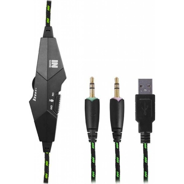 Фото - Гарнітура дротова ігрова Gemix N2 LED Black-Green Gaming