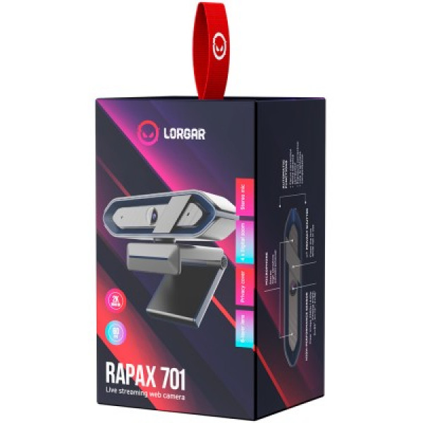Фото - Веб-камера для компьютера Lorgar Rapax 701 Streaming 2K Blue (LRG-SC701BL)