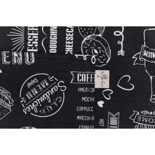 Фото - Скатертина прямокутна Прованс Breakfast black 120х136 см (039621)