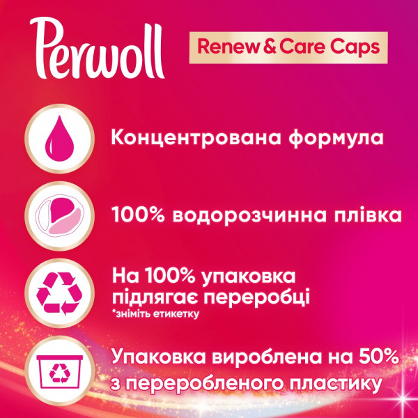 Фото - Капсули для прання Perwoll д/кольорових речей 27шт