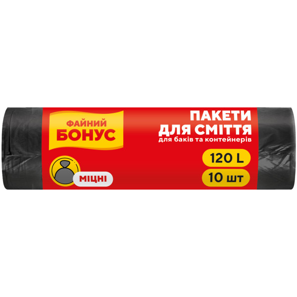 Фото - Пакет мусорный Бонус п/э 70*100 черный ЛД 120л/10шт