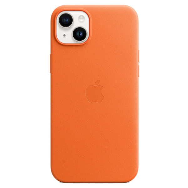 Фото - Чохол для смартфону Apple iPhone 14 Plus Leather Case with MagSafe - Orange (MPPF3)
