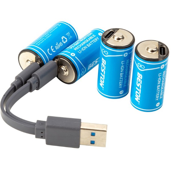 Фото - Аккумулятор Beston USB Type-C RCR123A 3.0V 2100mWh Li-Ion 4 шт. (AA620364)