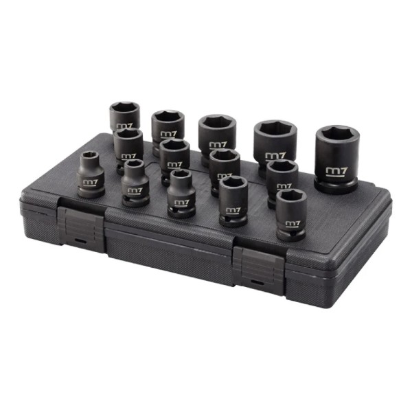 Фото - Набір торцевих голівок Mighty Seven 1/2" 10-27мм 14 шт. (MB44014M)