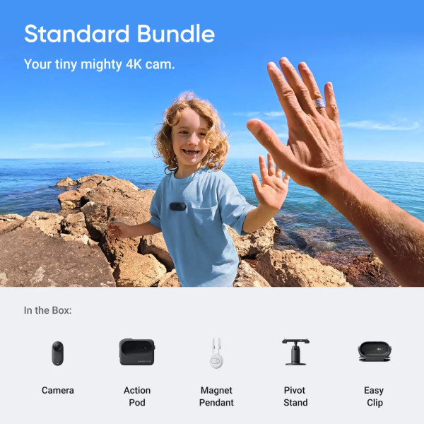 Фото - Екшн-камера Insta360 GO 3S Standard Edition Midnight Black 64GB (CINSAATAGO3S14)