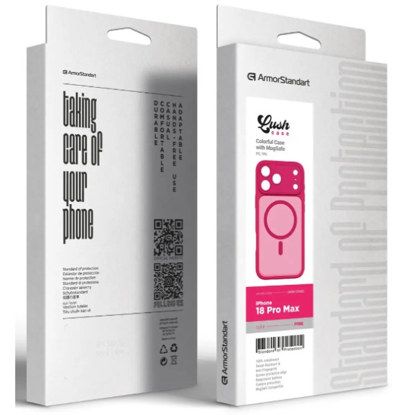 Фото - Чохол для смартфона Armorstandart Lush MagCase for Apple iPhone 18 Pro Max Pink (ARM92550)