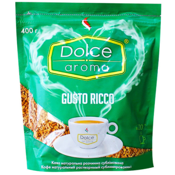 Фото - Кава розчинна Dolce Aroma Gusto Ricco 400 г (4820093481465)