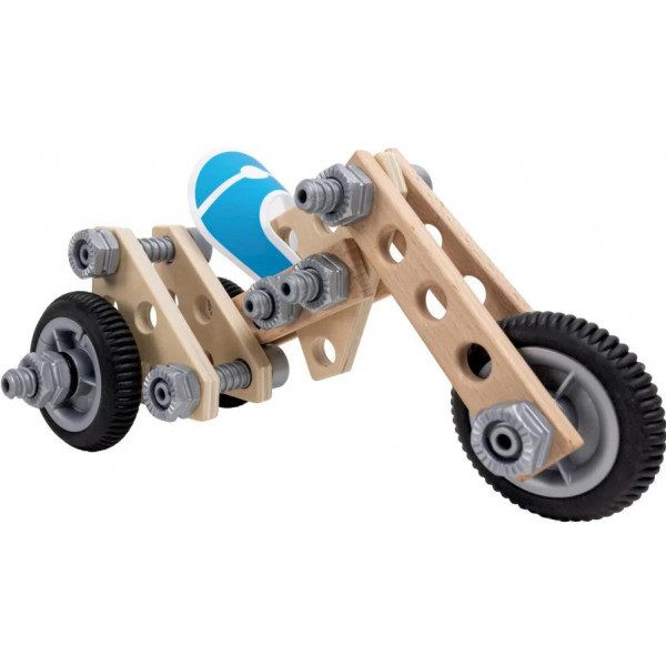 Фото - Дерев'яний конструктор Hape Мотоцикл 34 деталі (E3037)