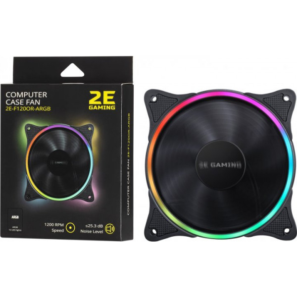 Фото - Корпусний вентилятор 2E Gaming (2E-F120OR-ARGB)