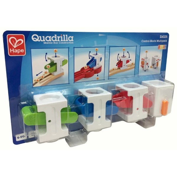 Фото - Пластиковий конструктор Hape Quadrilla 4 шт. (E6025)