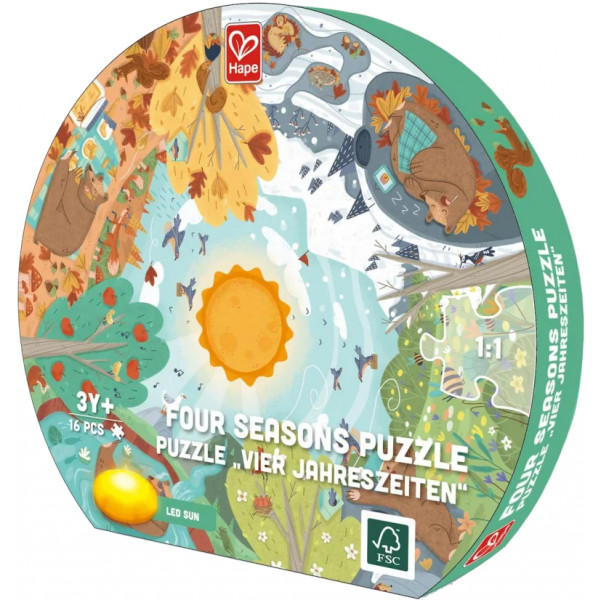 Фото - Пазлы (3-4 года) Hape Четыре сезона 16 эл. (E1636)