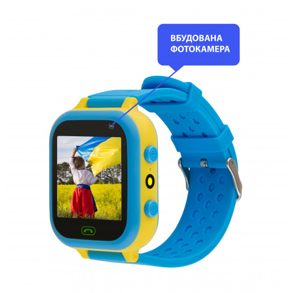 Фото - Уцінка - Дитячий годинник AmiGo GO009 GLORY Camera+LED WIFI Blue-Yellow