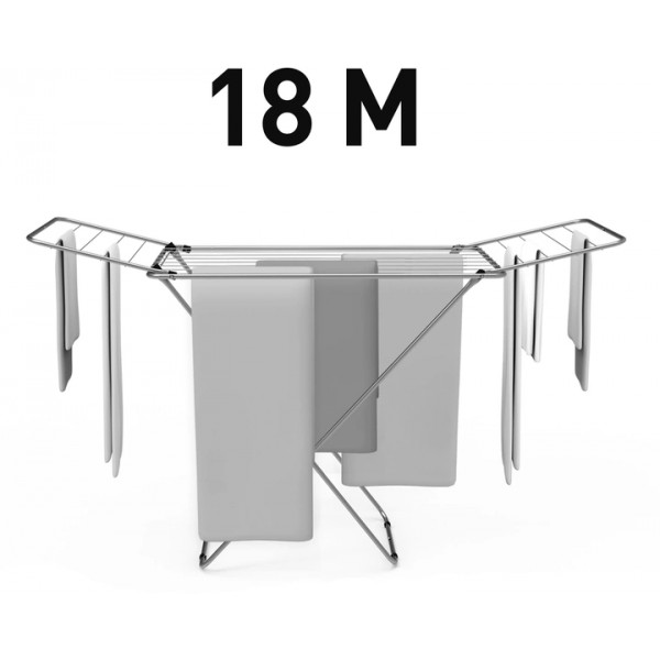 Фото - Сушарка для білизни Eurohome EG18-S STAR, сіра, 18м