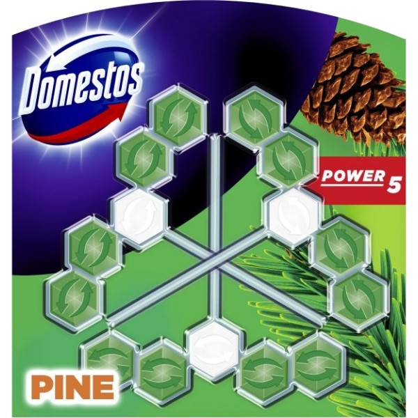 Фото - Туалетный блок Domestos Power 5 Трио Свежесть xвои 3x55г Фото - Туалетный блок Domestos Power 5 Трио Свежесть xвои 3x55г
