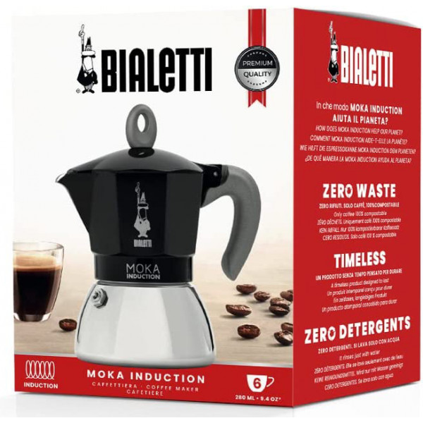 Фото - Кофеварка гейзерная Bialetti Moka Induction на 6 чашек 0006936/NP