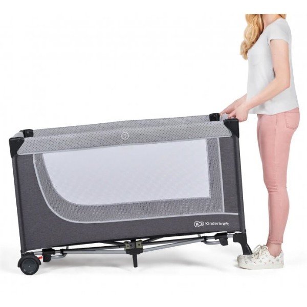 Фото - Манеж-кровать Kinderkraft Leody Grey (KCLEOD00GRY0000)