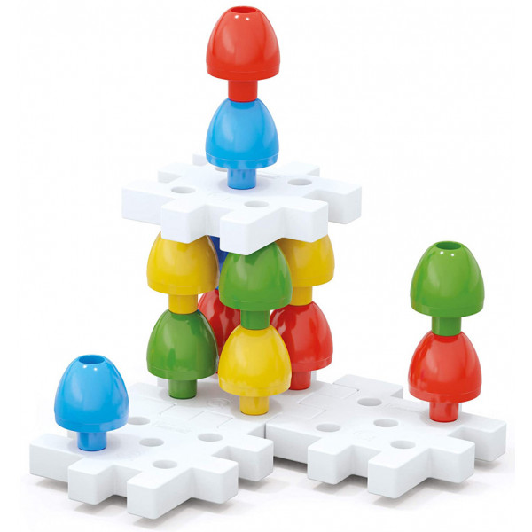 Фото - Мозаїка для малюків Quercetti (Великі фішки (16 шт.), Картки, основи) (2270-Q)