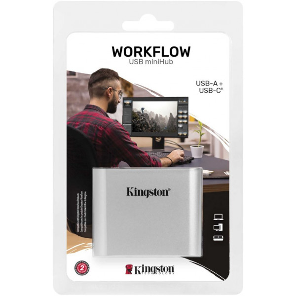 Фото - Кардридер Kingston miniHub USB 3.2 Gen1 Workflow (WFS-USB)