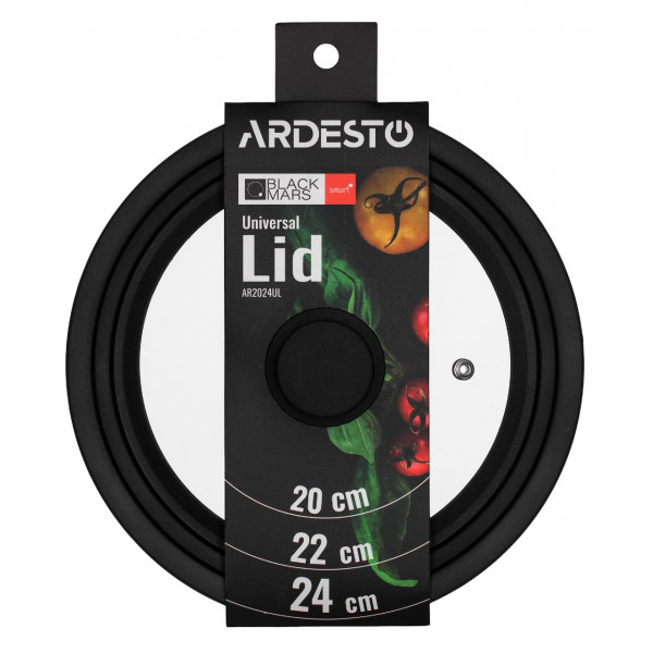 Фото - Кришка для посуду Ardesto Black Mars Smart 20/22/24 см (AR2024UL)