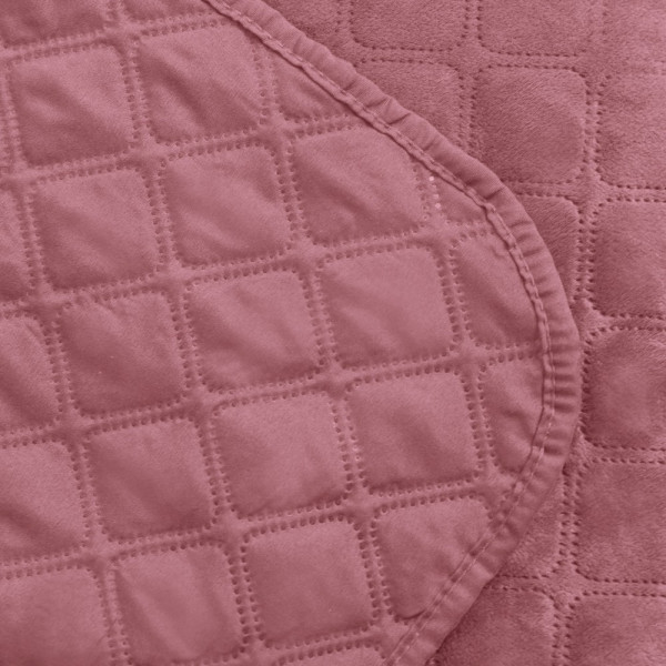 Фото - Покрывало двуспальное ТЕП Velour 220х240 см Mesa rose/Ромб круглый (4-00517_22726)