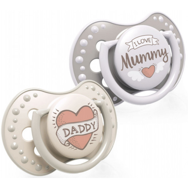 Фото - Симетрична пустушка Lovi I love силиконовая, 2 шт.  (22/866)