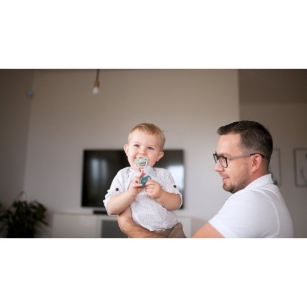 Фото - Симетрична пустушка Lovi Botanic Botanic для хлопчика силіконова 18 + міс., 2 шт. (22/875boy)